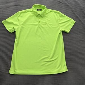 Loudmouth Polo Shirt Mens XL Neon Green Golf Performance Lightweight Polyester